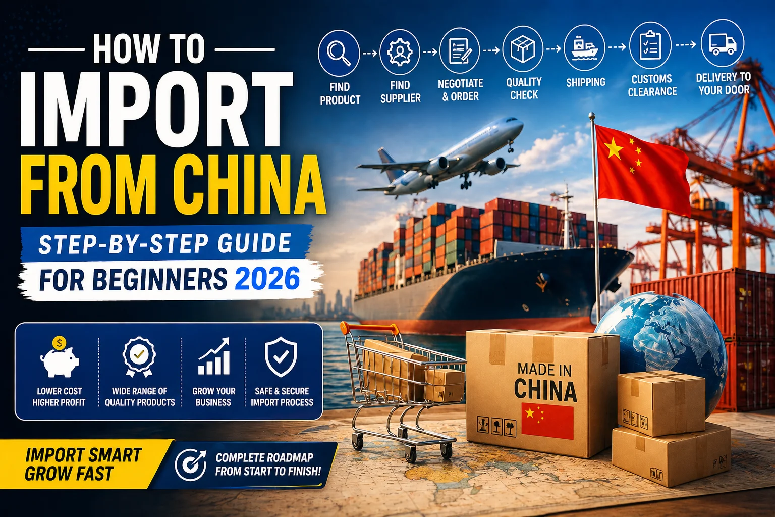 How to import from China | step-by-step guide for beginners by Trade Globe Consultants