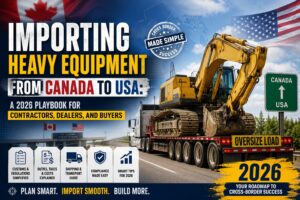 importing heavy equipment from canada