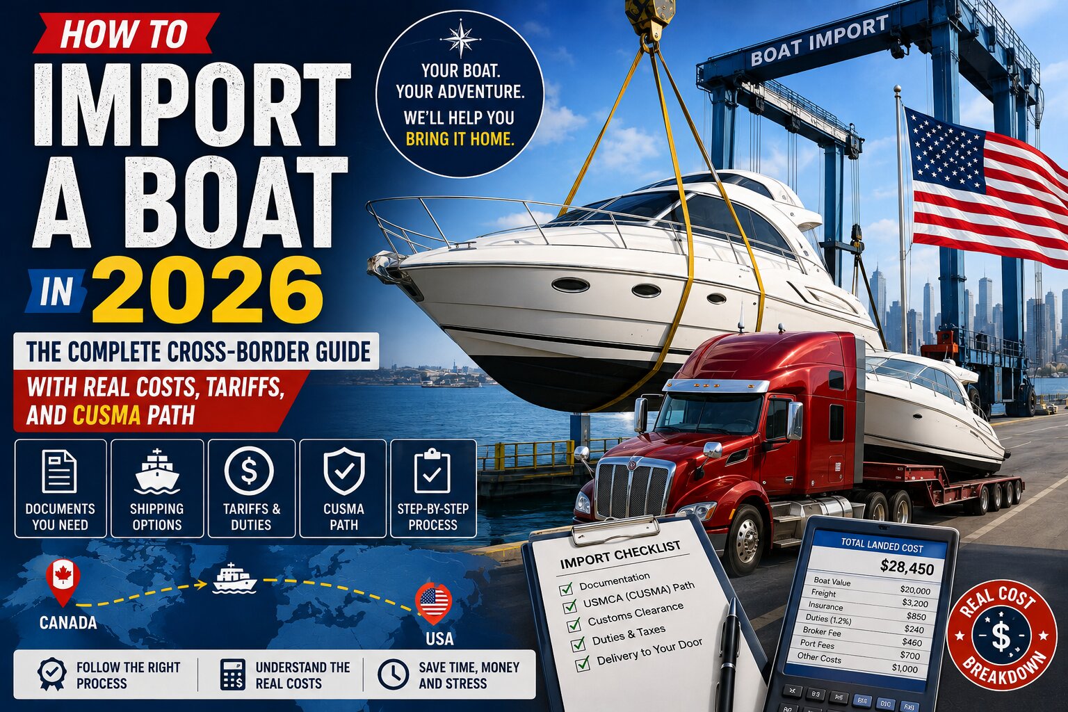 how to import a boat
