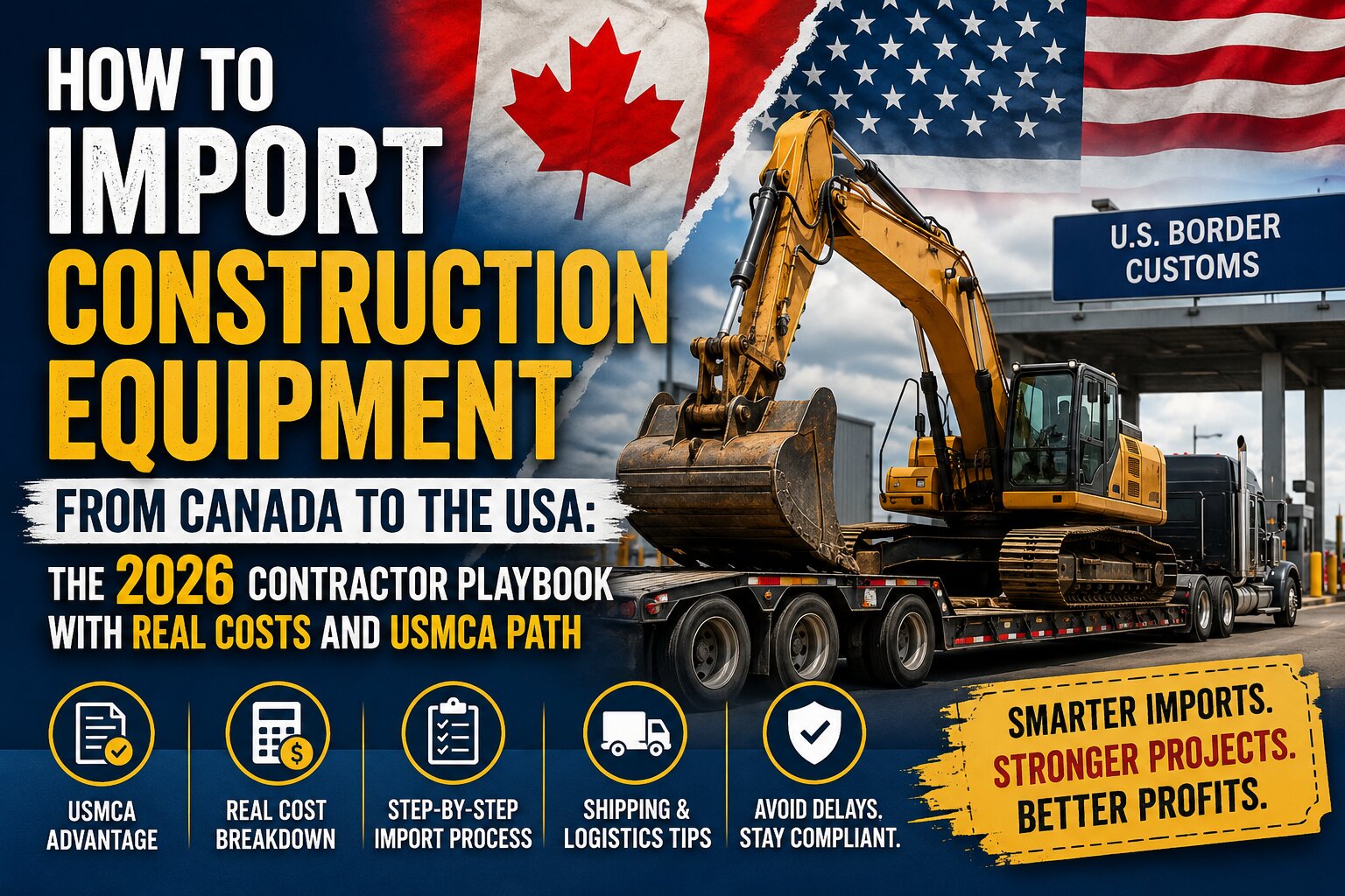 how to import construction equipment