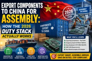 export components to china for assembly